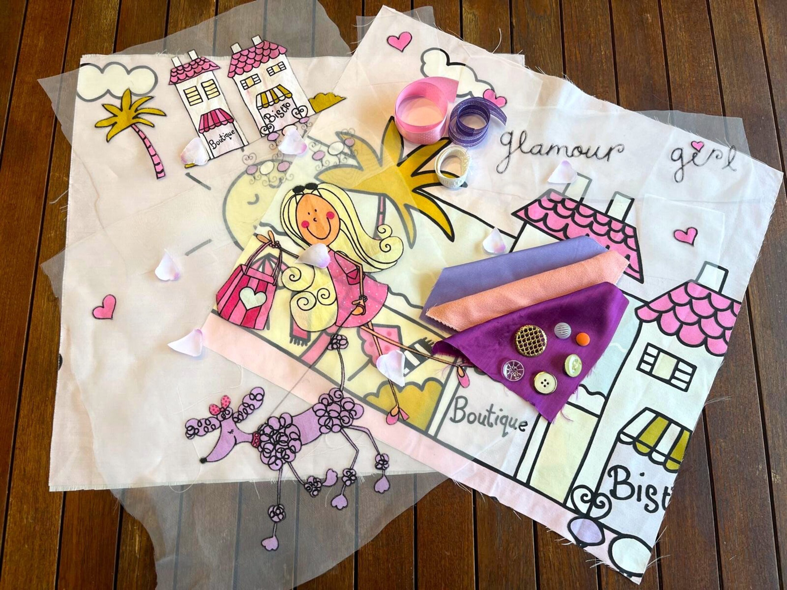 Kit Creativo de Scrapbooking "It Girl" en tonos rosas - 15